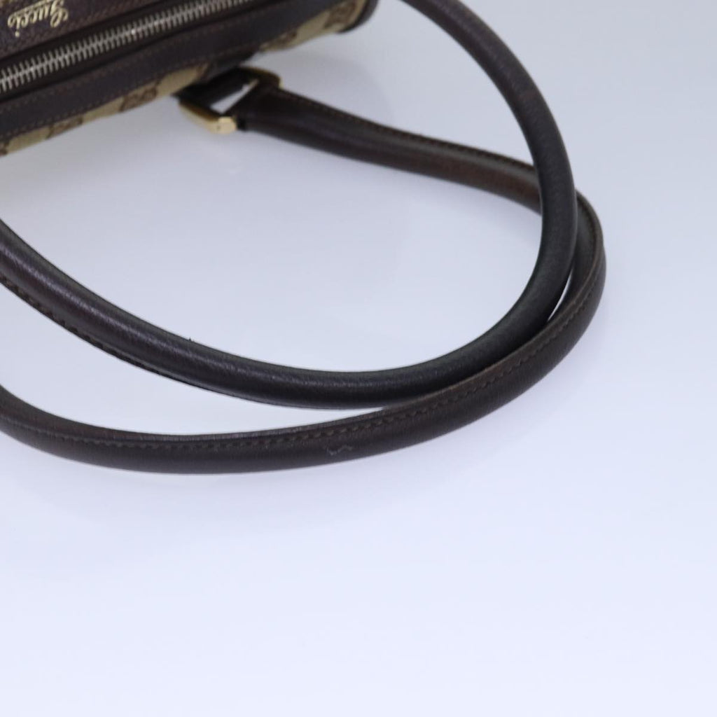 GUCCI GG Canvas Hand Bag Beige Gold 130942 ep5406
