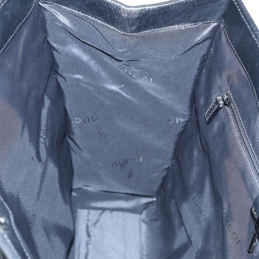 GUCCI Jackie Tote Bag Nylon Black Silver 002 1064 3444 ep5408