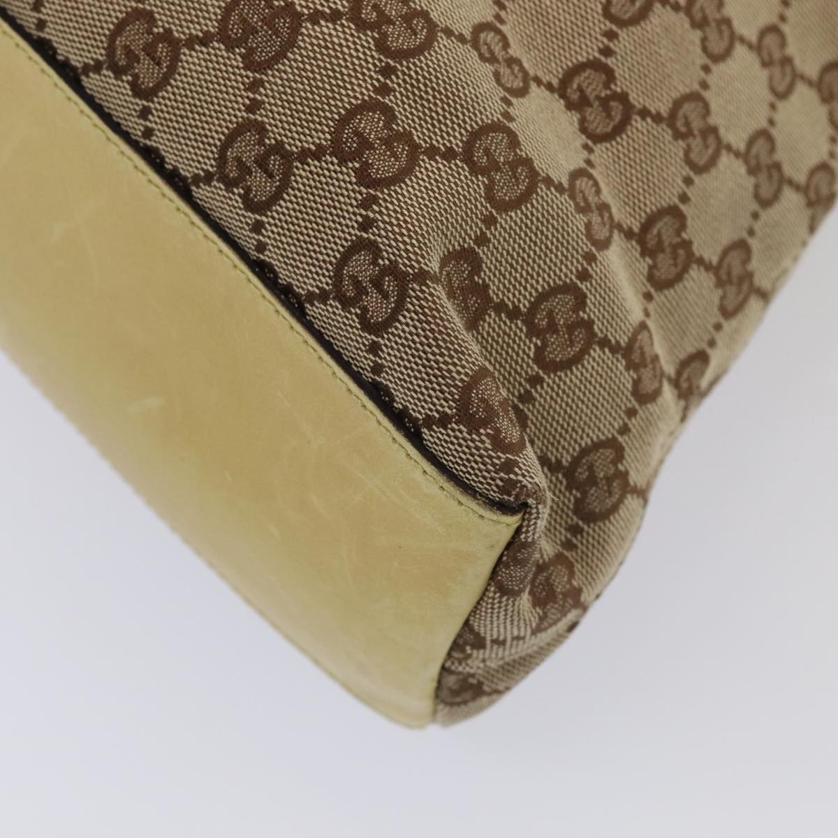 GUCCI GG Canvas Shoulder Bag Beige Gold 109190 ep5411
