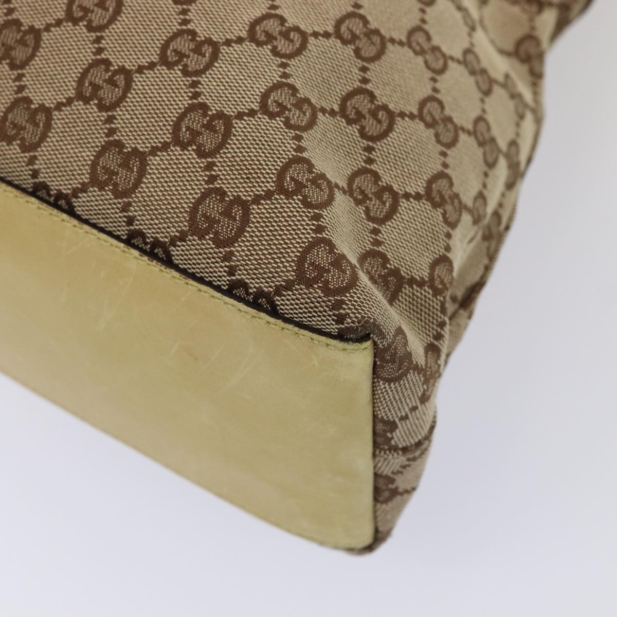 GUCCI GG Canvas Shoulder Bag Beige Gold 109190 ep5411