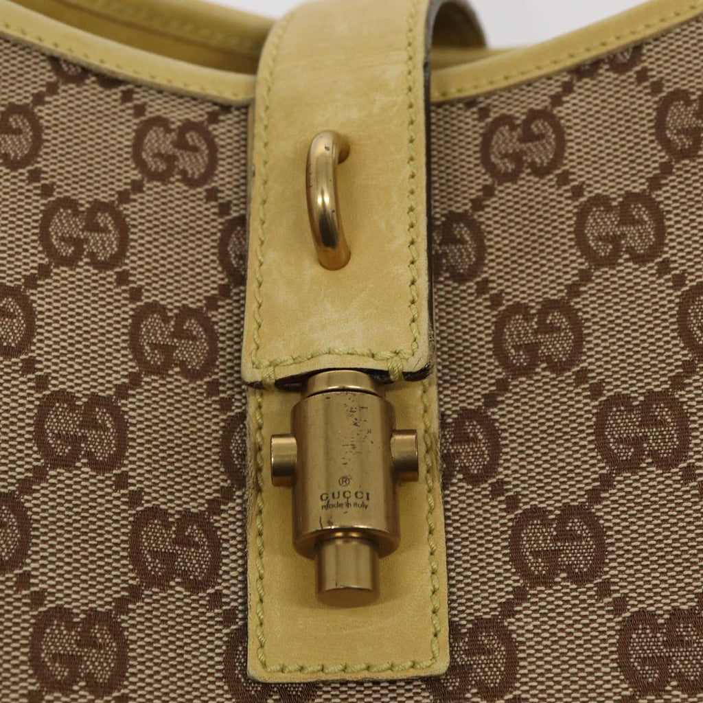 GUCCI GG Canvas Shoulder Bag Beige Gold 109190 ep5411