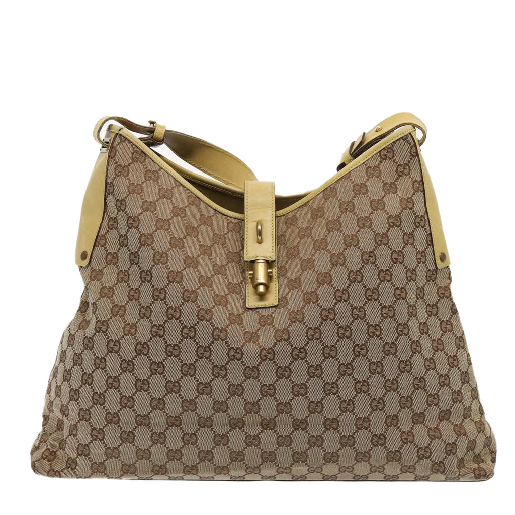 GUCCI GG Canvas Shoulder Bag Beige Gold 109190 ep5411