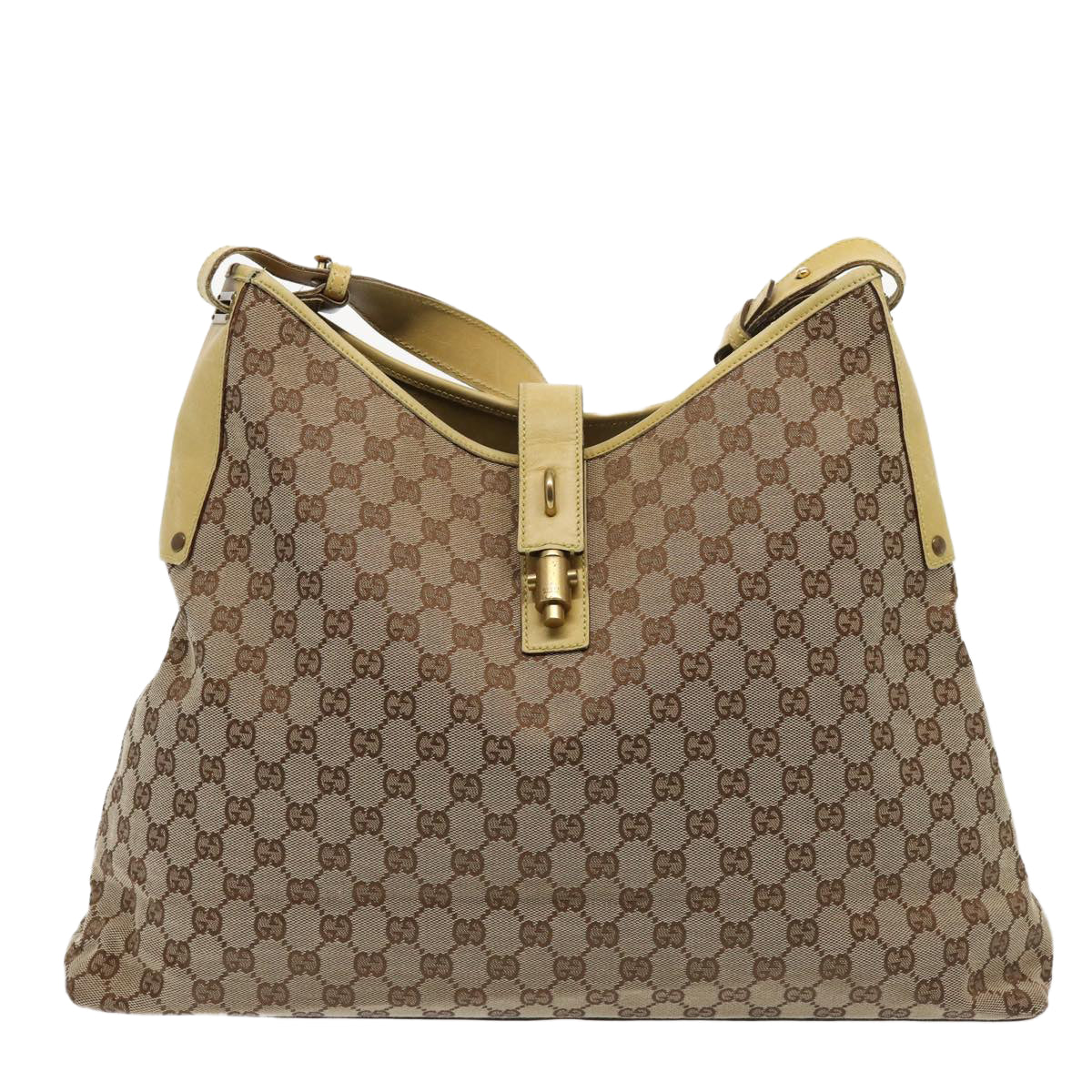 GUCCI GG Canvas Shoulder Bag Beige Gold 109190 ep5411