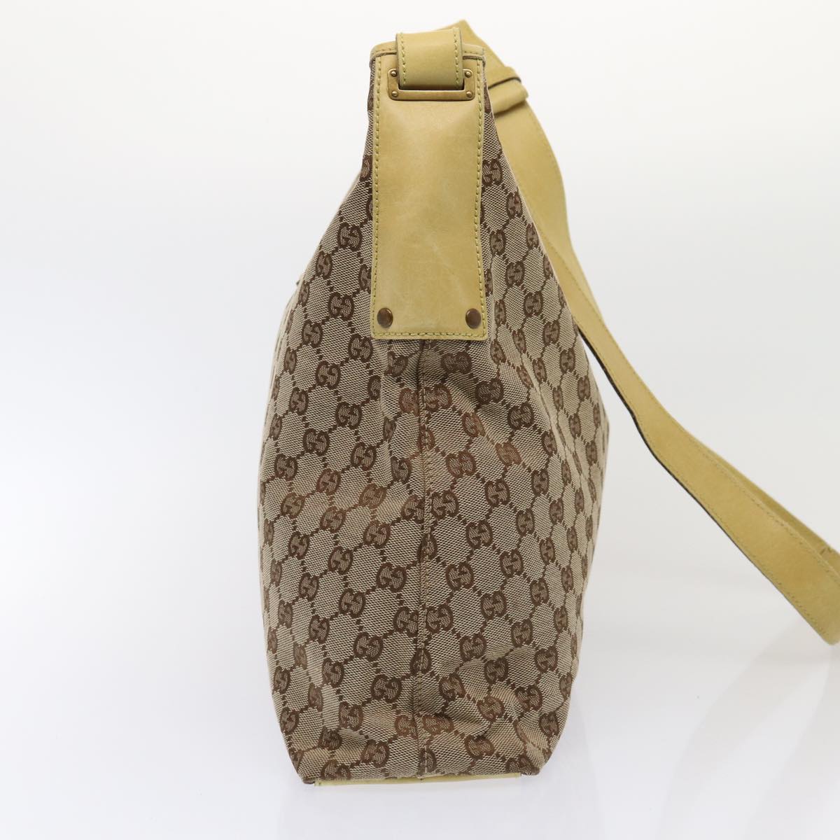 GUCCI GG Canvas Shoulder Bag Beige Gold 109190 ep5411