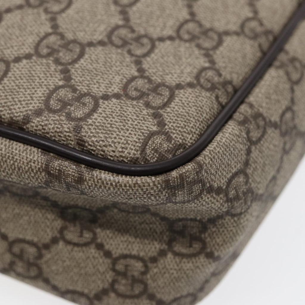 GUCCI GG Supreme Shoulder Bag PVC Leather Beige Gold 233268 ep5416