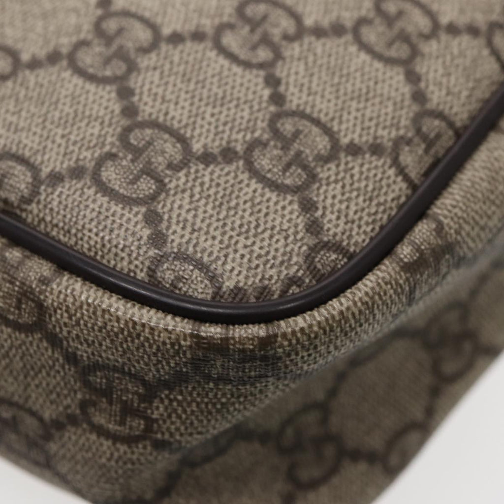 GUCCI GG Supreme Shoulder Bag PVC Leather Beige Gold 233268 ep5416
