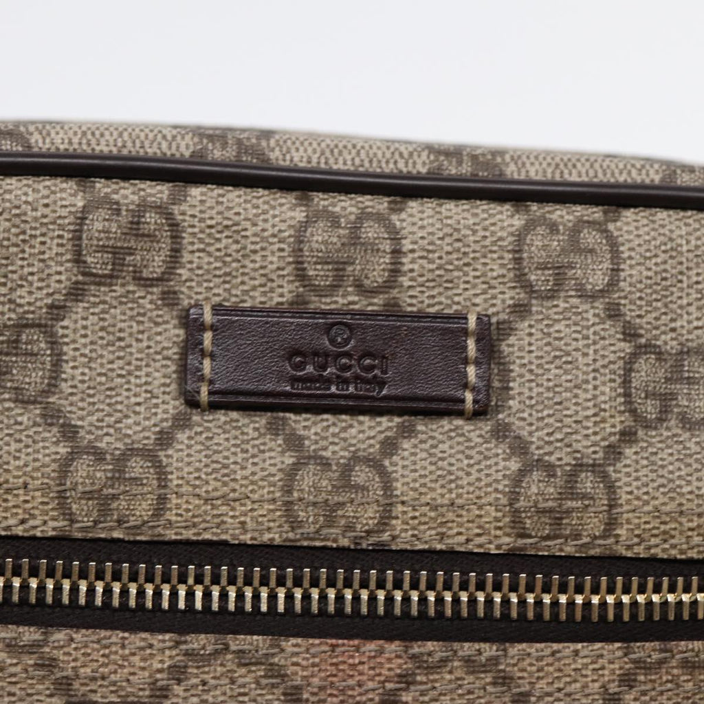 GUCCI GG Supreme Shoulder Bag PVC Leather Beige Gold 233268 ep5416
