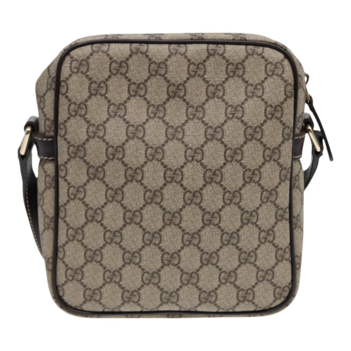 GUCCI GG Supreme Shoulder Bag PVC Leather Beige Gold 233268 ep5416