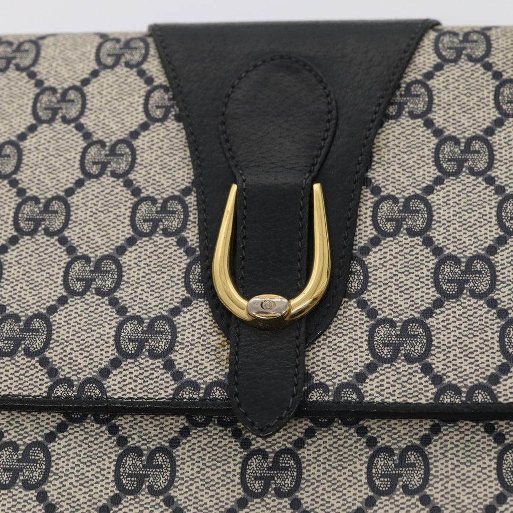 GUCCI GG Supreme Shoulder Bag PVC Leather Navy Gold 94 02 050 ep5428