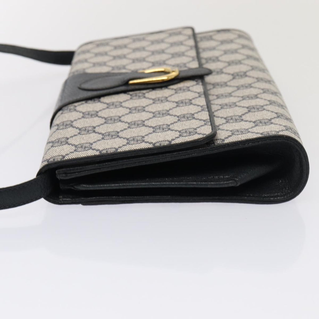 GUCCI GG Supreme Shoulder Bag PVC Leather Navy Gold 94 02 050 ep5428