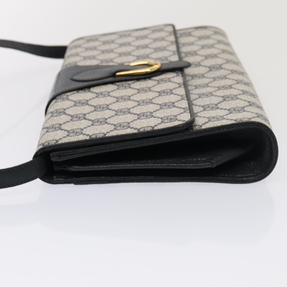 GUCCI GG Supreme Shoulder Bag PVC Leather Navy Gold 94 02 050 ep5428