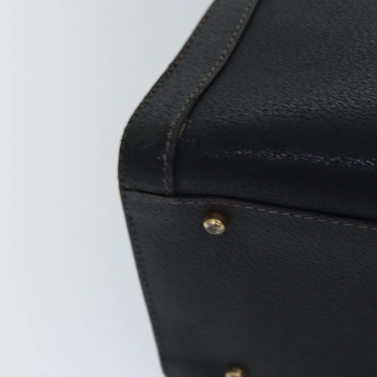 GUCCI Bamboo Hand Bag Leather Black Gold 002 123 0260 ep5446