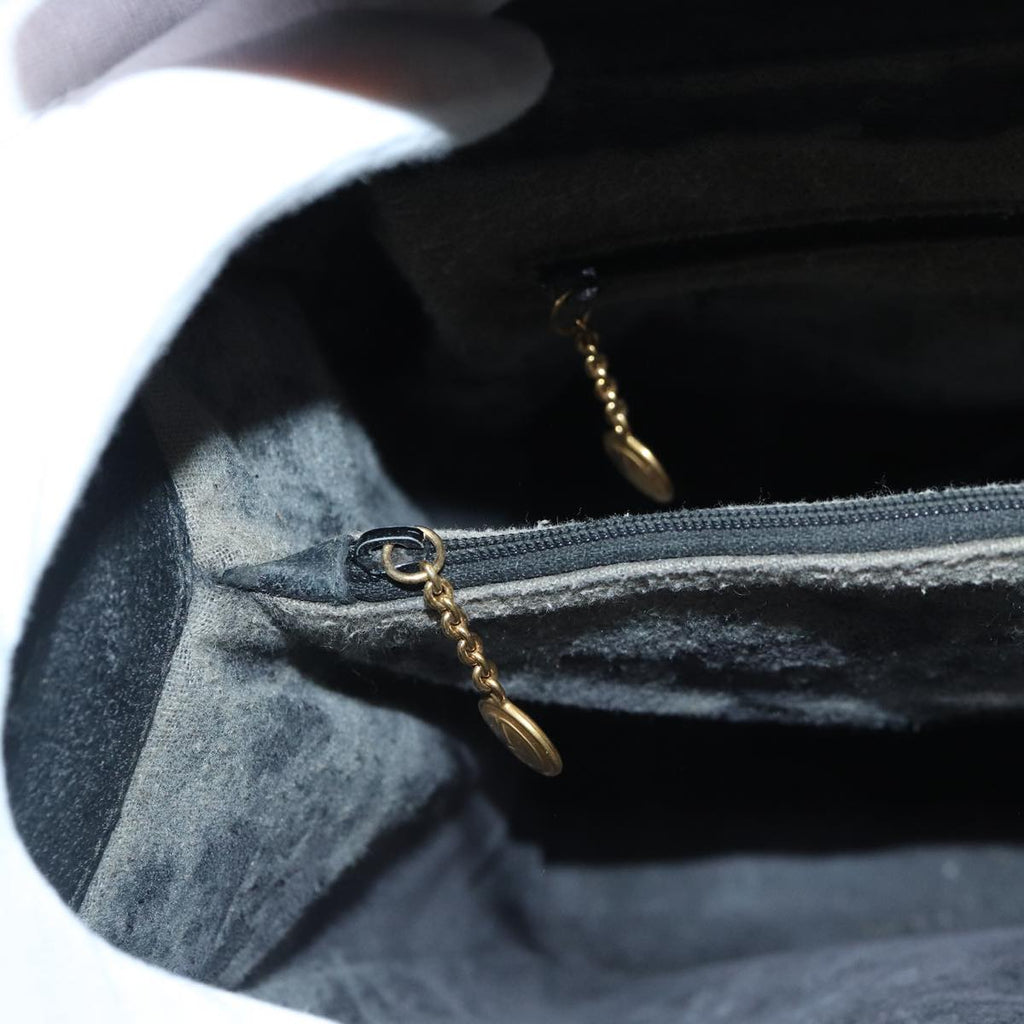 GUCCI Bamboo Hand Bag Leather Black Gold 002 123 0260 ep5446
