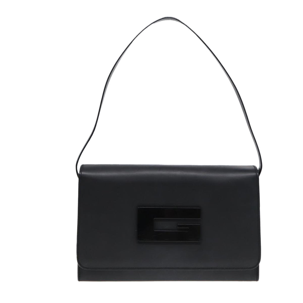 GUCCI Shoulder Bag Leather Black Silver 001 3064 ep5463