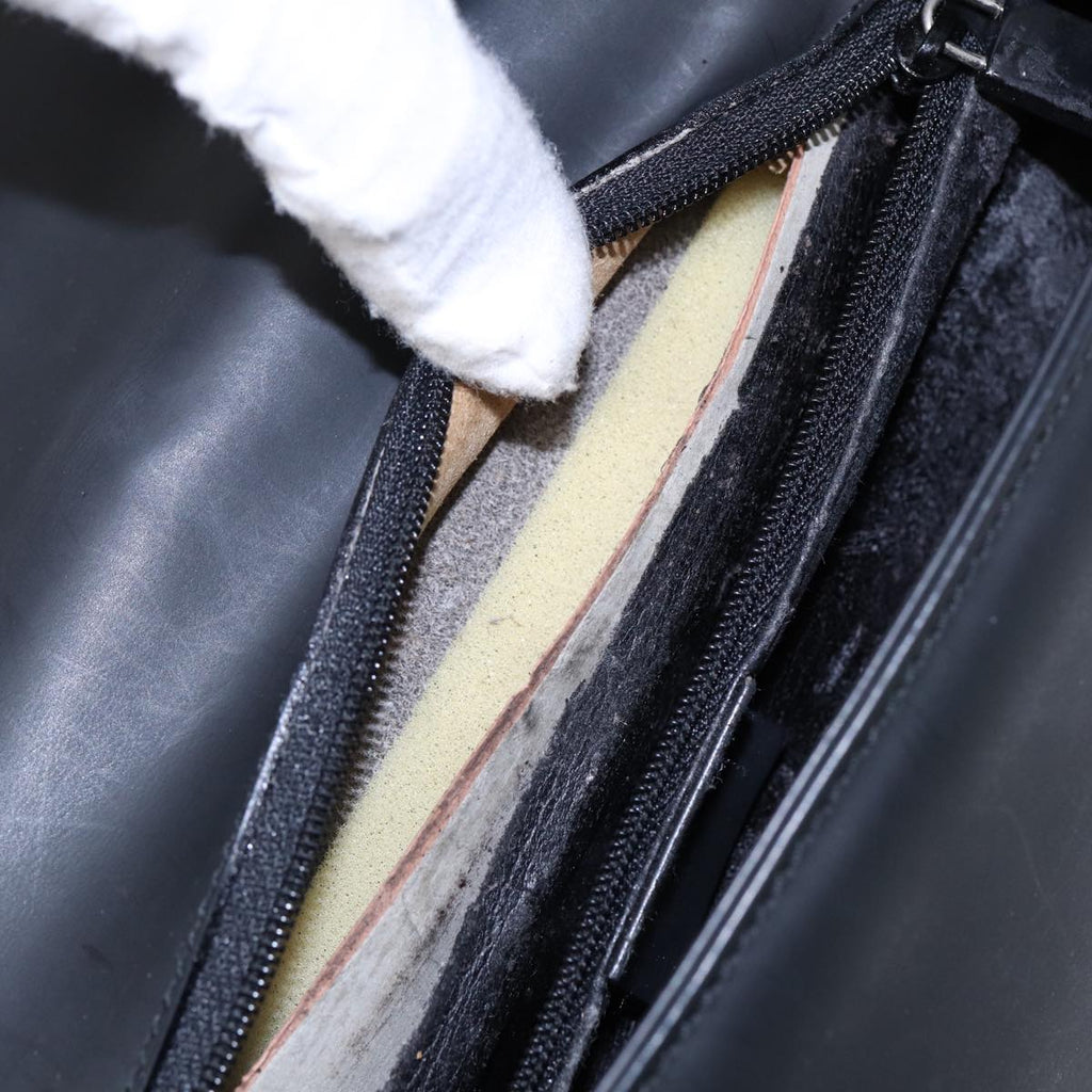 GUCCI Shoulder Bag Leather Black Silver 001 3064 ep5463
