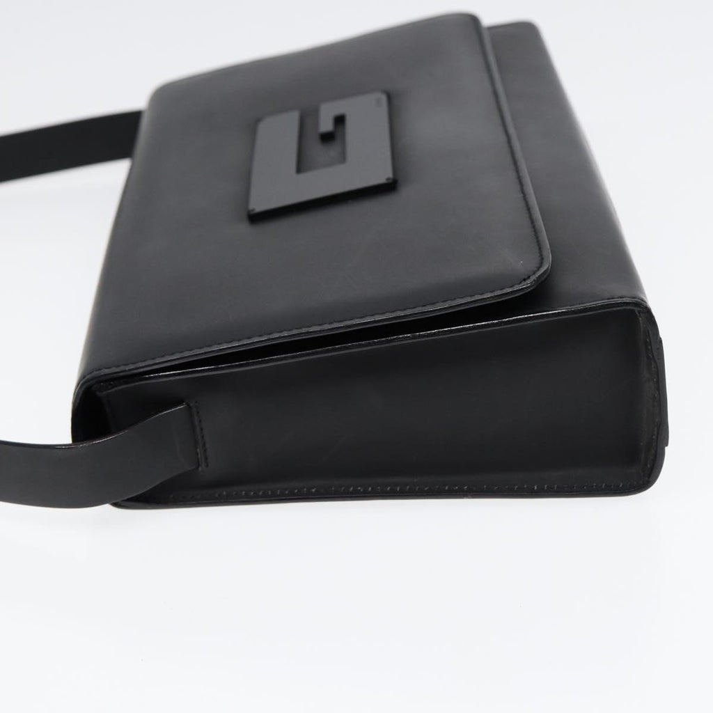 GUCCI Shoulder Bag Leather Black Silver 001 3064 ep5463