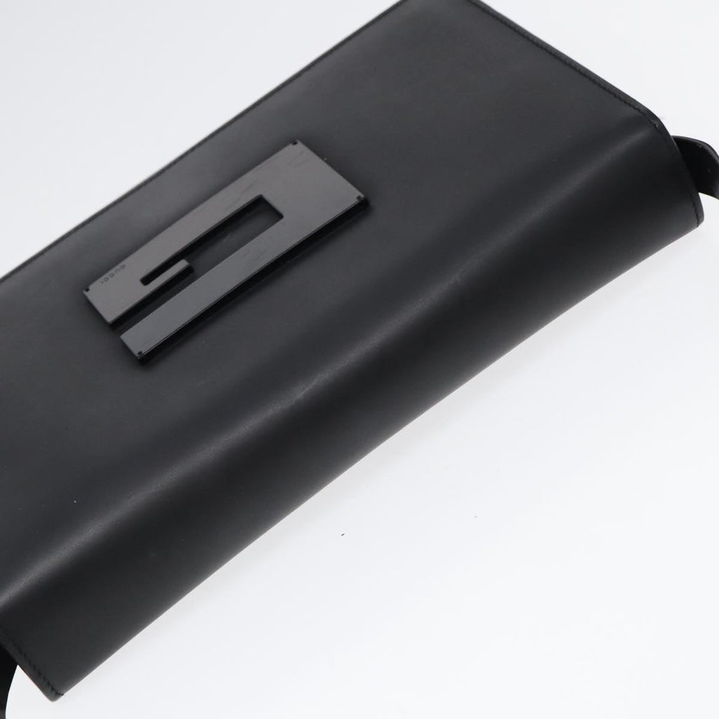 GUCCI Shoulder Bag Leather Black Silver 001 3064 ep5463