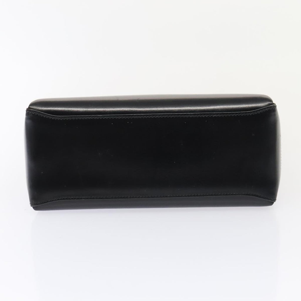 GUCCI Hand Bag Leather Black Gold ep5464