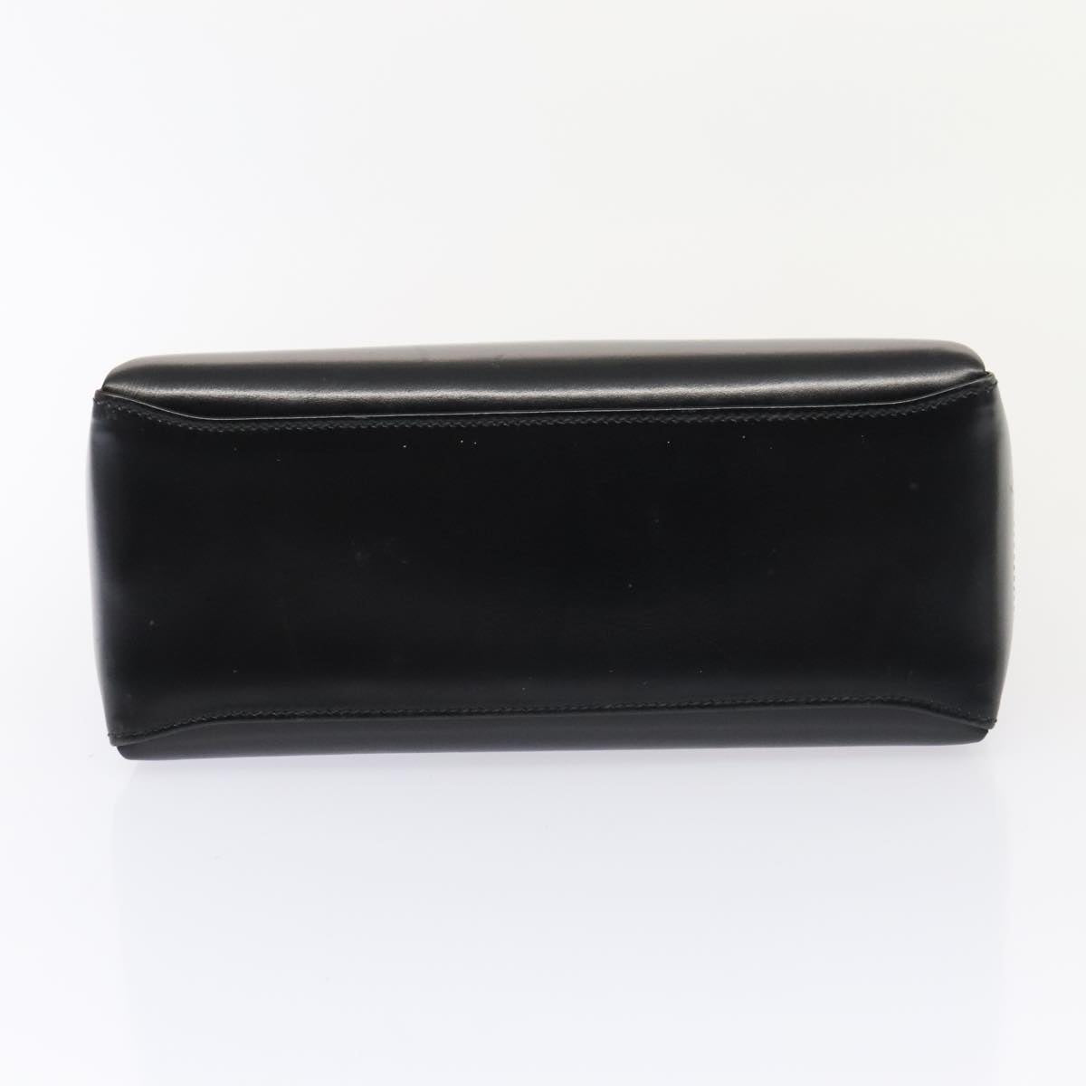GUCCI Hand Bag Leather Black Gold ep5464