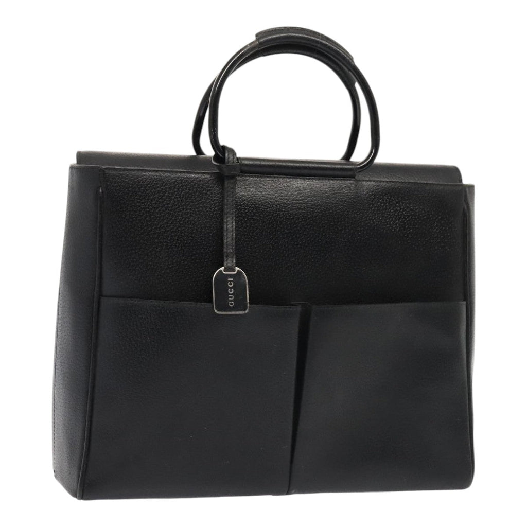 GUCCI Hand Bag Leather Black Silver 002 2865 1313 ep5470