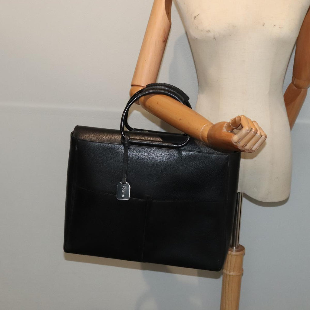 GUCCI Hand Bag Leather Black Silver 002 2865 1313 ep5470