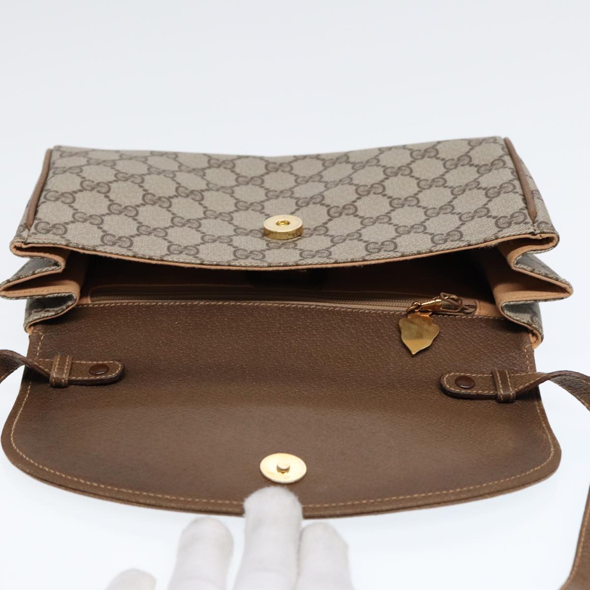GUCCI GG Supreme Shoulder Bag Beige Gold 004 261 1923 ep5471