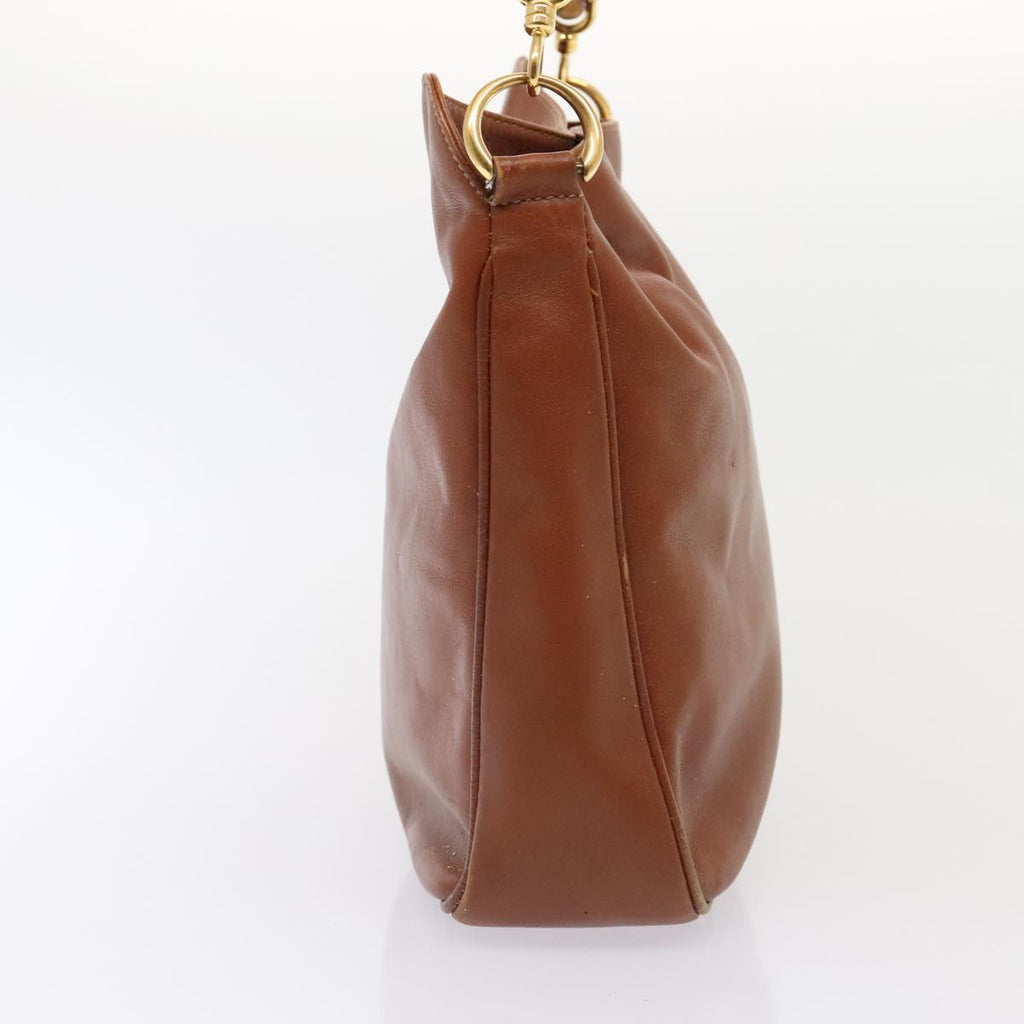 GUCCI Bamboo Hand Bag Leather Brown Gold 001 2404 6380 ep5472