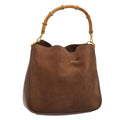 GUCCI Bamboo Hand Bag Suede Brown Gold 001 2113 1638 ep5475