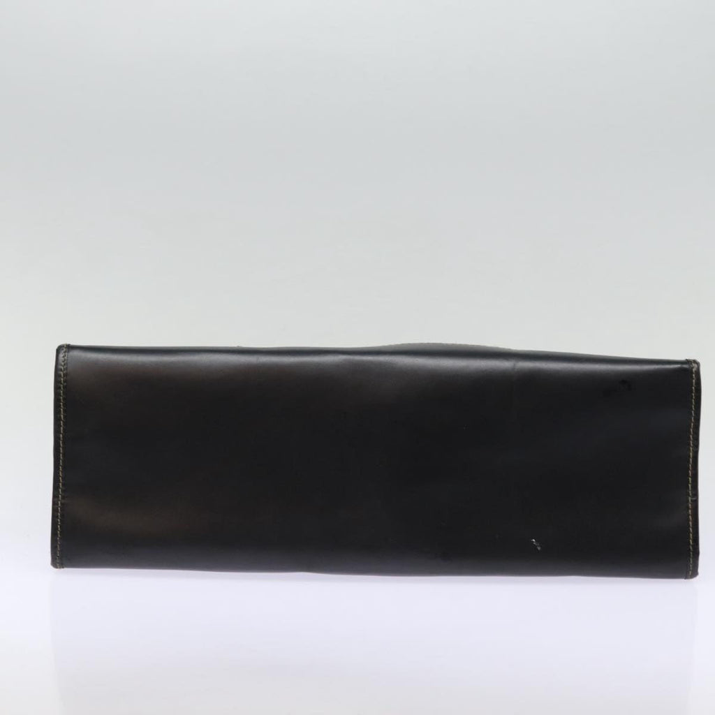 FENDI Tote Bag Nylon Leather Black Khaki gold ep5485