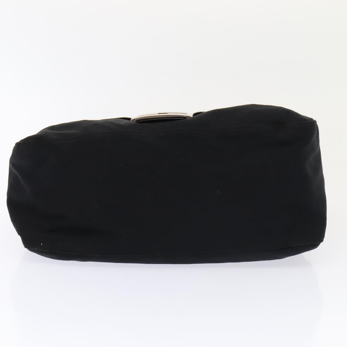 FENDI Mamma Baguette Shoulder Bag Nylon Black Silver ep5493