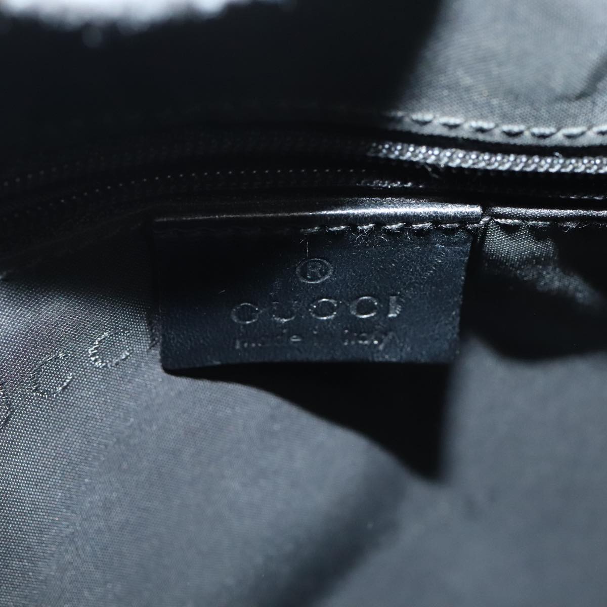 GUCCI Hand Bag Nylon 2way Black Silver 000 0509 ep5500