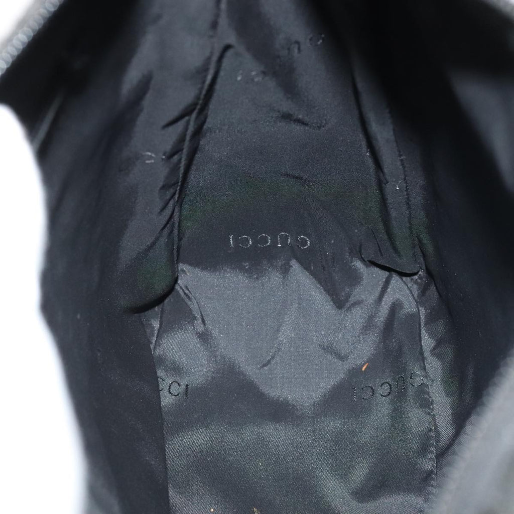 GUCCI Hand Bag Nylon 2way Black Silver 000 0509 ep5500