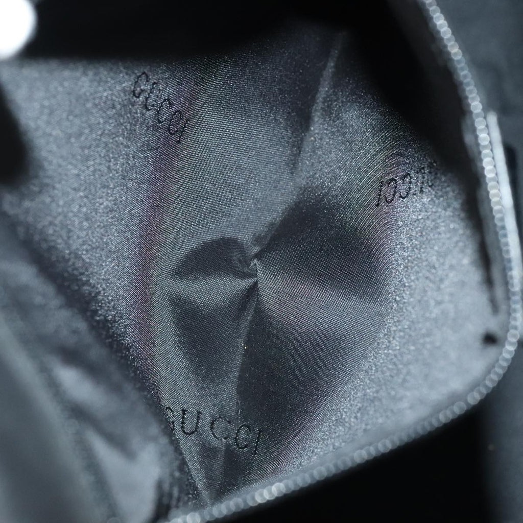 GUCCI Hand Bag Nylon 2way Black Silver 000 0509 ep5500