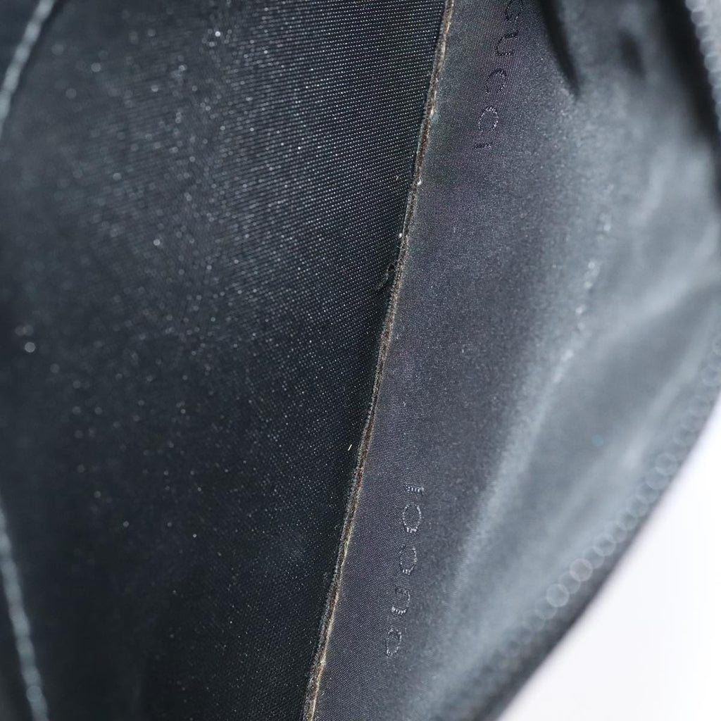 GUCCI Hand Bag Nylon 2way Black Silver 000 0509 ep5500