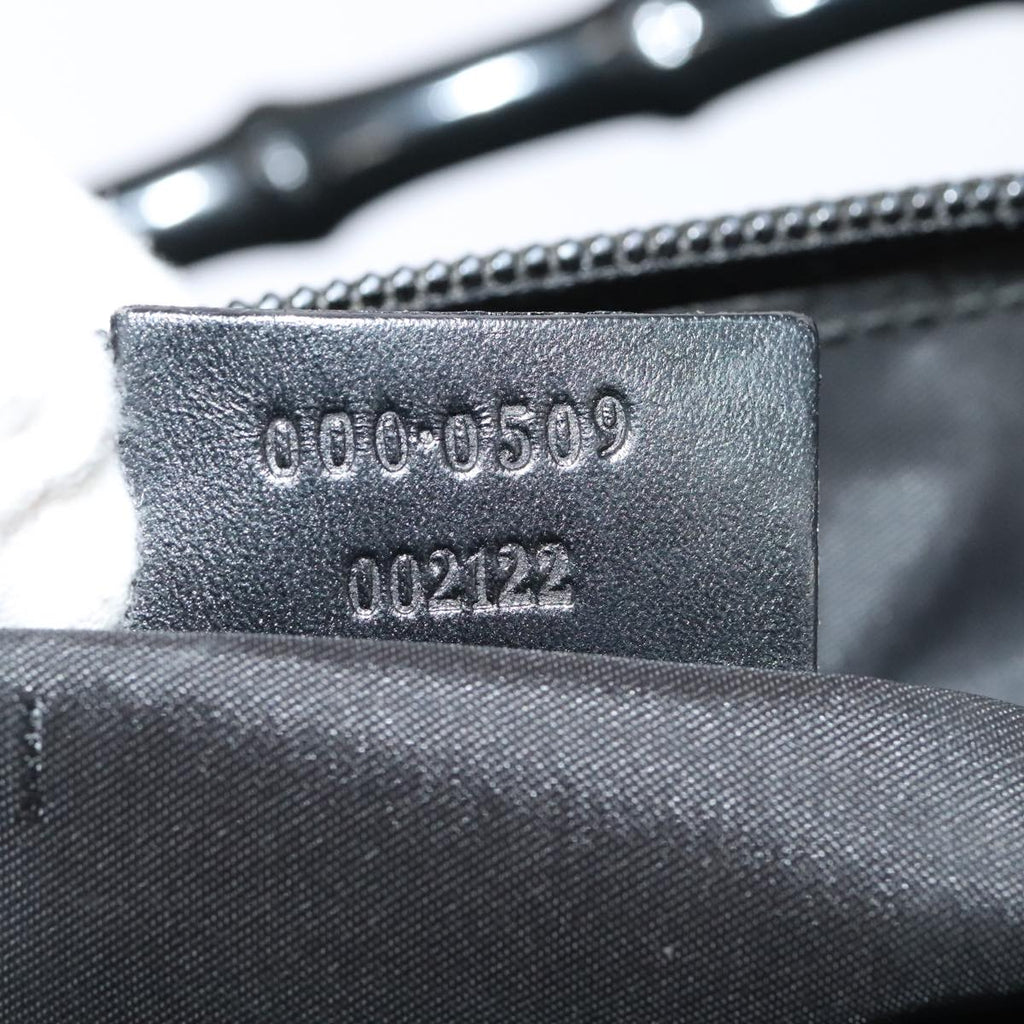 GUCCI Hand Bag Nylon 2way Black Silver 000 0509 ep5500