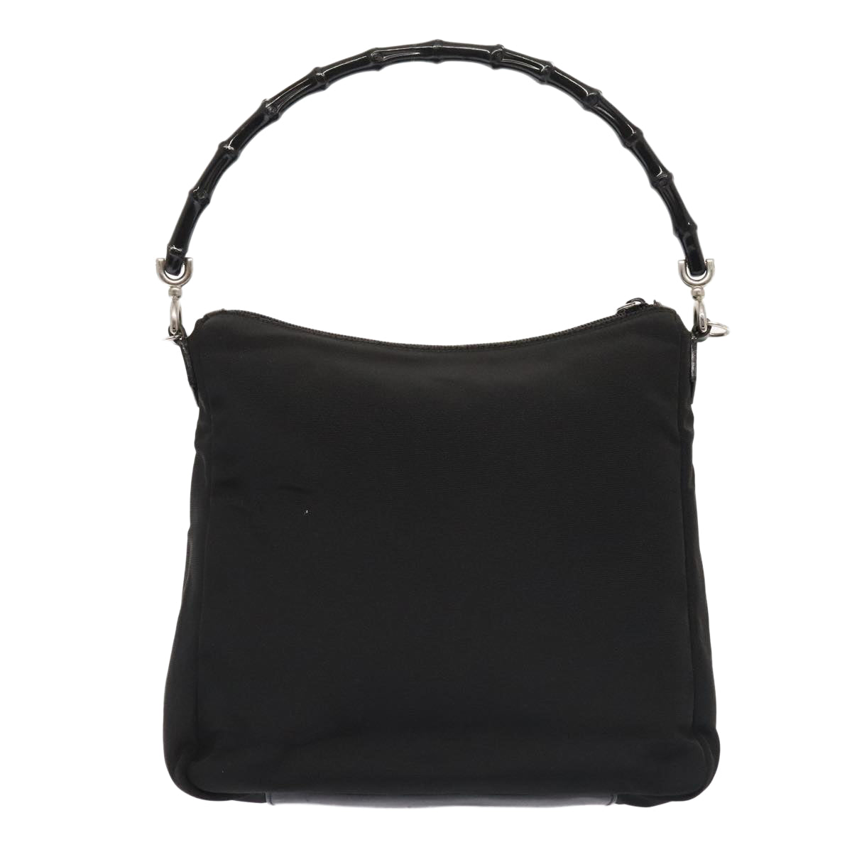 GUCCI Hand Bag Nylon 2way Black Silver 000 0509 ep5500