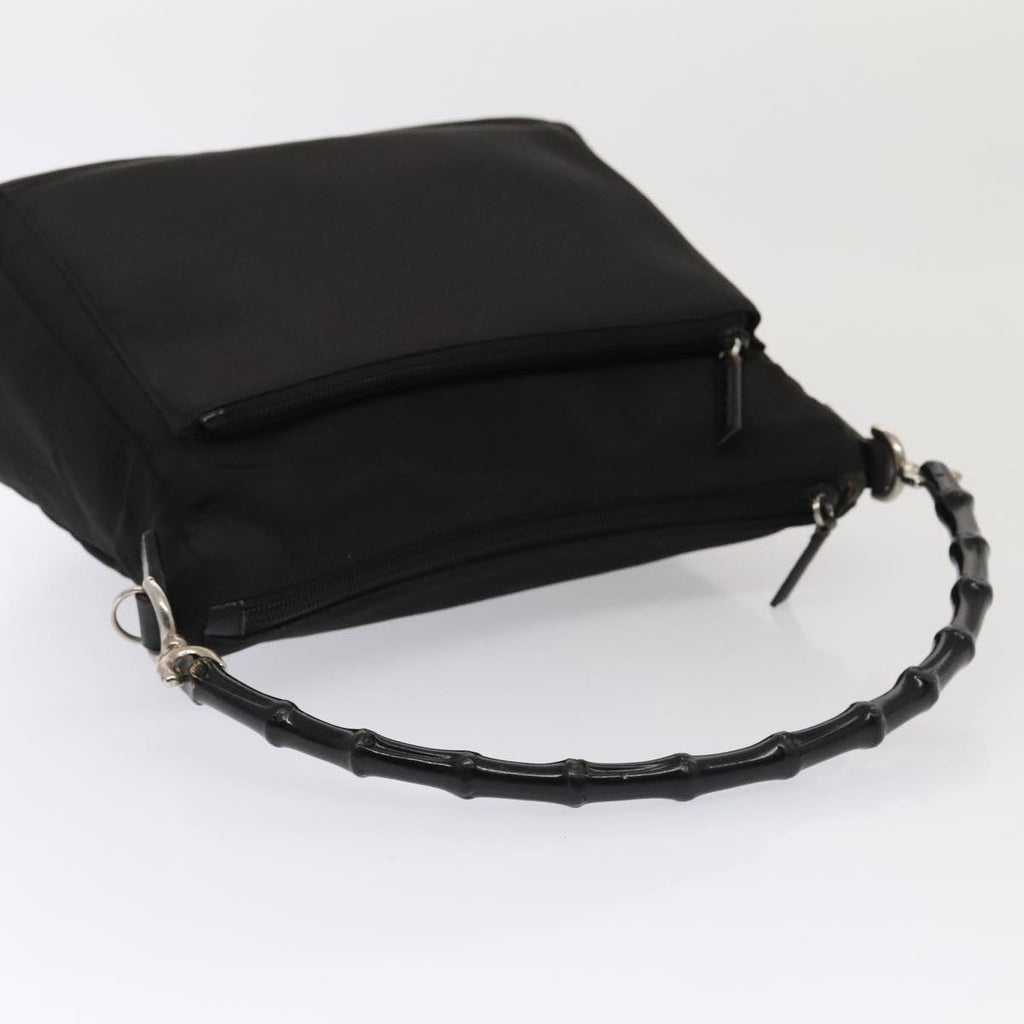 GUCCI Hand Bag Nylon 2way Black Silver 000 0509 ep5500