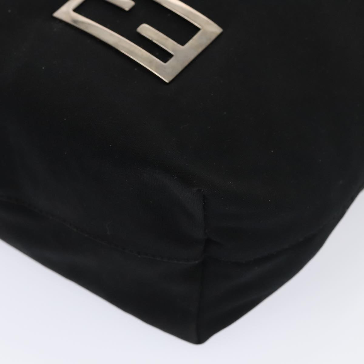 FENDI Tote Bag Nylon Black Silver ep5506