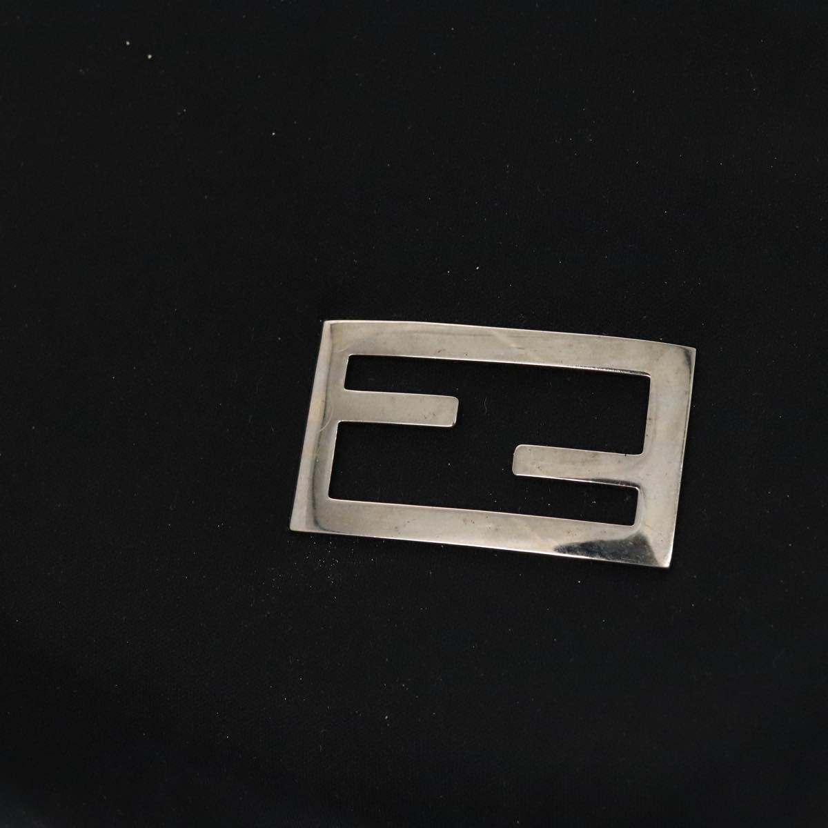 FENDI Tote Bag Nylon Black Silver ep5506