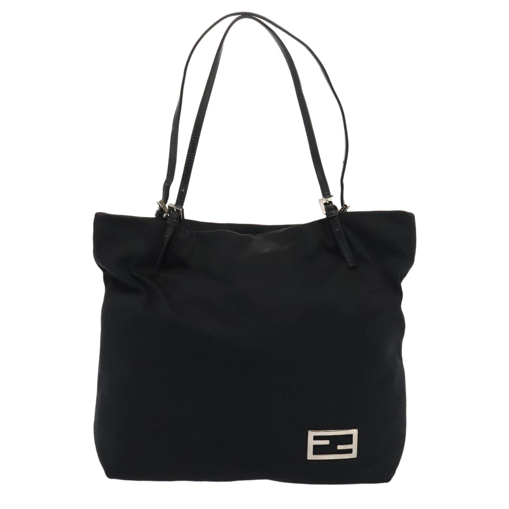 FENDI Tote Bag Nylon Black Silver ep5506