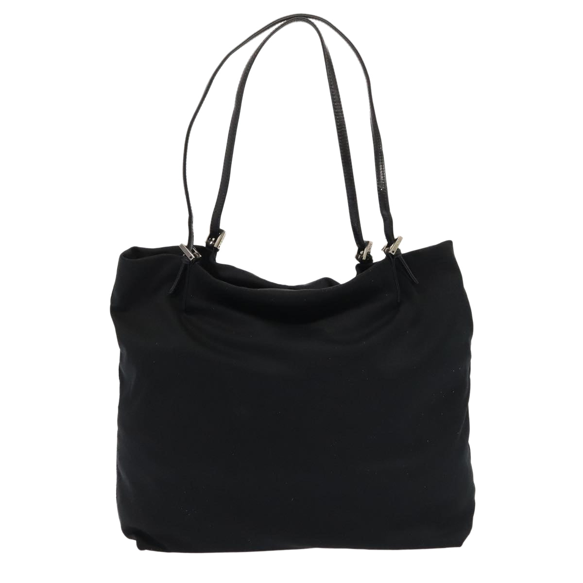 FENDI Tote Bag Nylon Black Silver ep5506