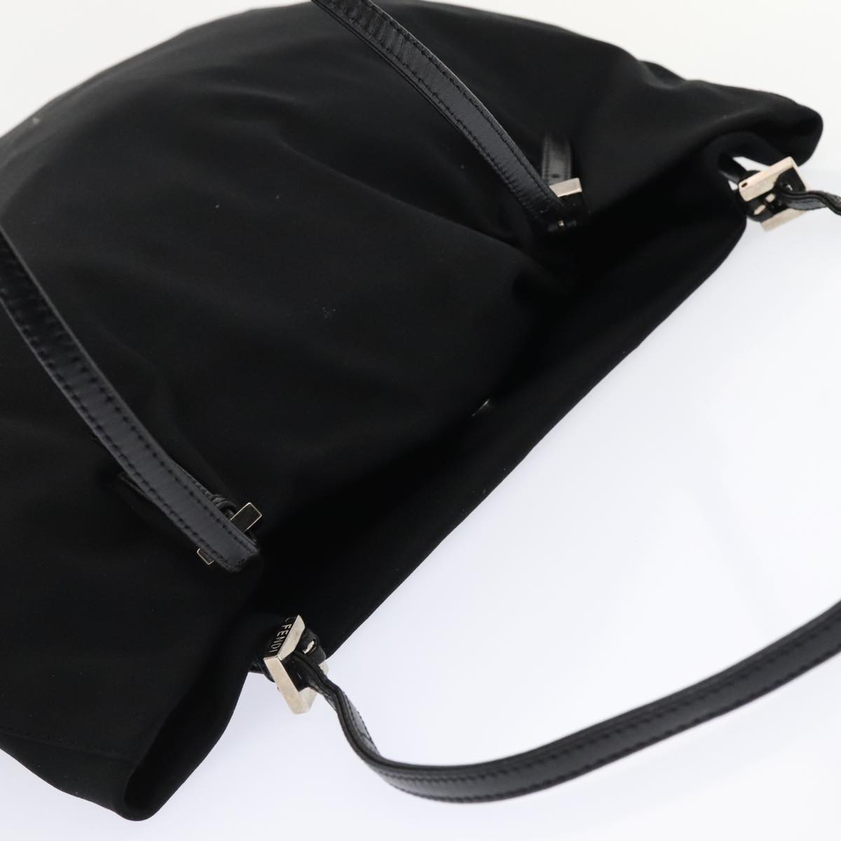 FENDI Tote Bag Nylon Black Silver ep5506
