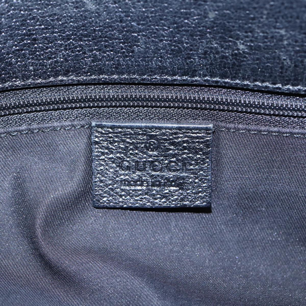 GUCCI GG Canvas Tote Bag Black Silver 120837 ep5509