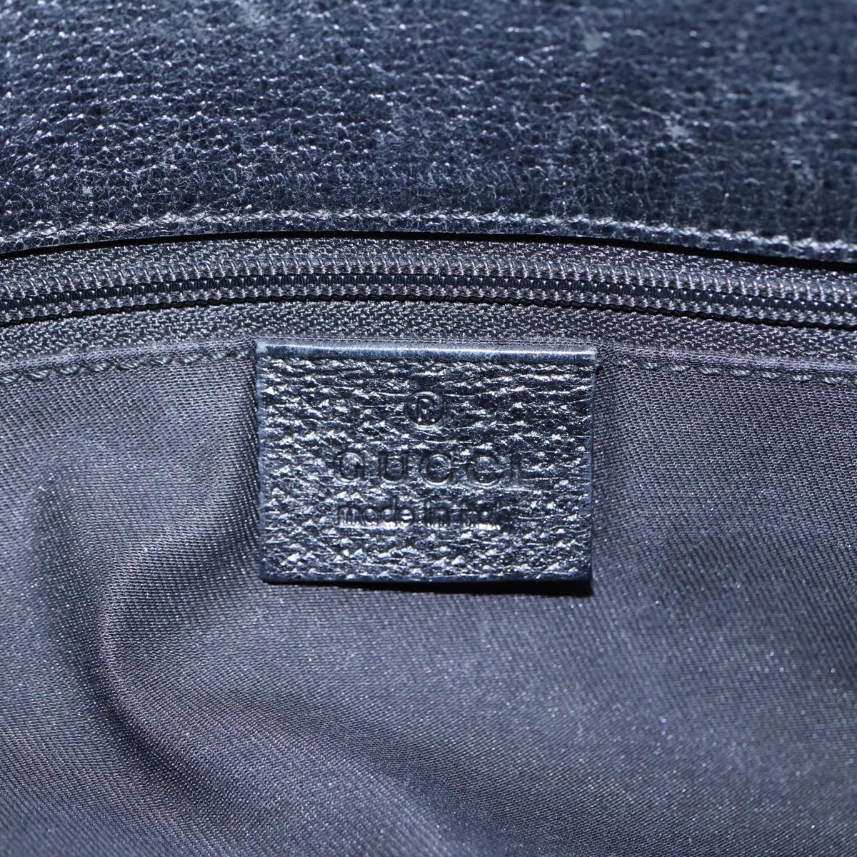 GUCCI GG Canvas Tote Bag Black Silver 120837 ep5509