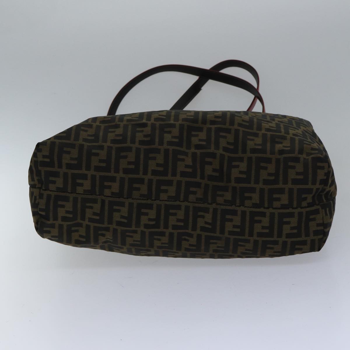 FENDI Zucca Canvas Tote Bag Brown Black gold ep5516
