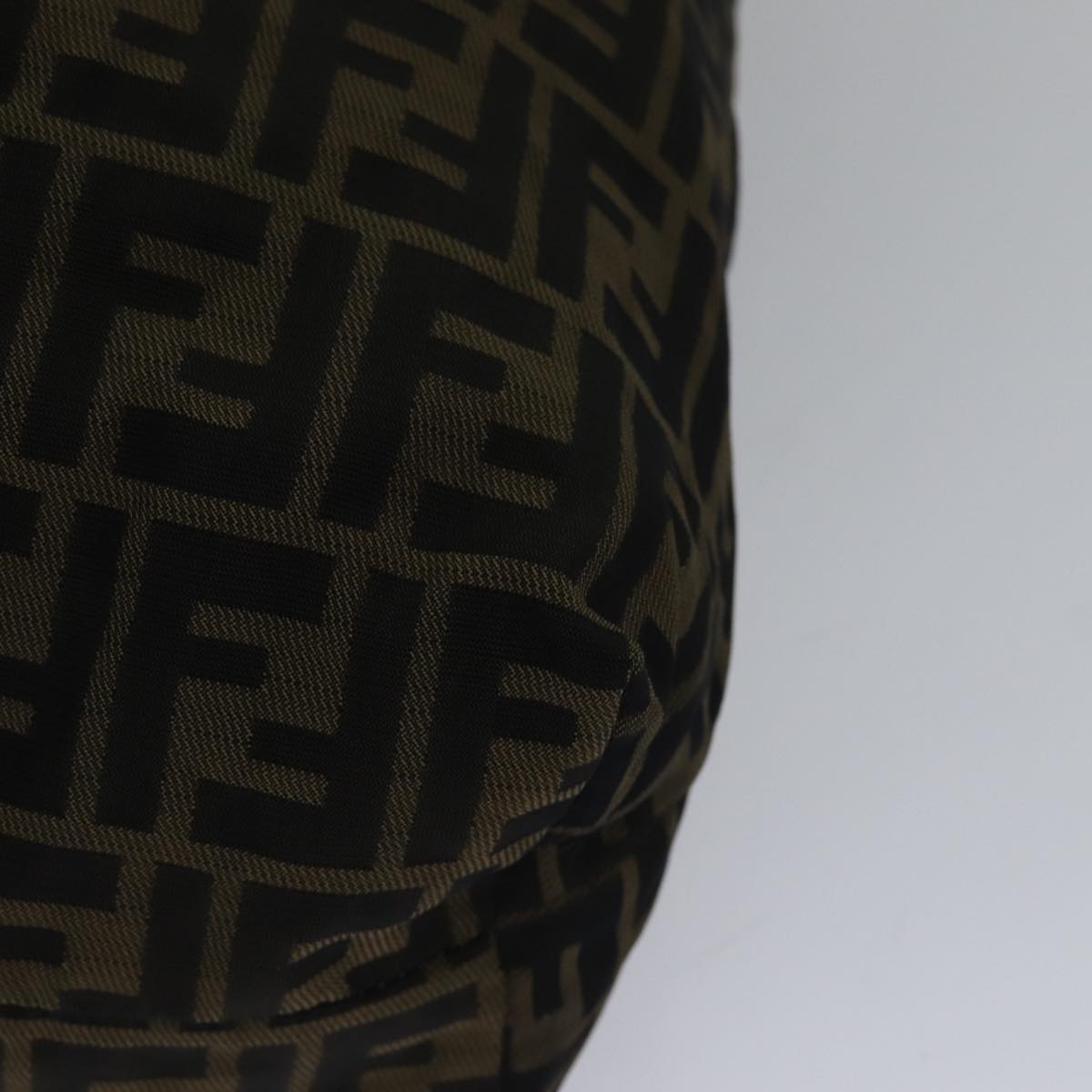 FENDI Zucca Canvas Tote Bag Brown Black gold ep5516