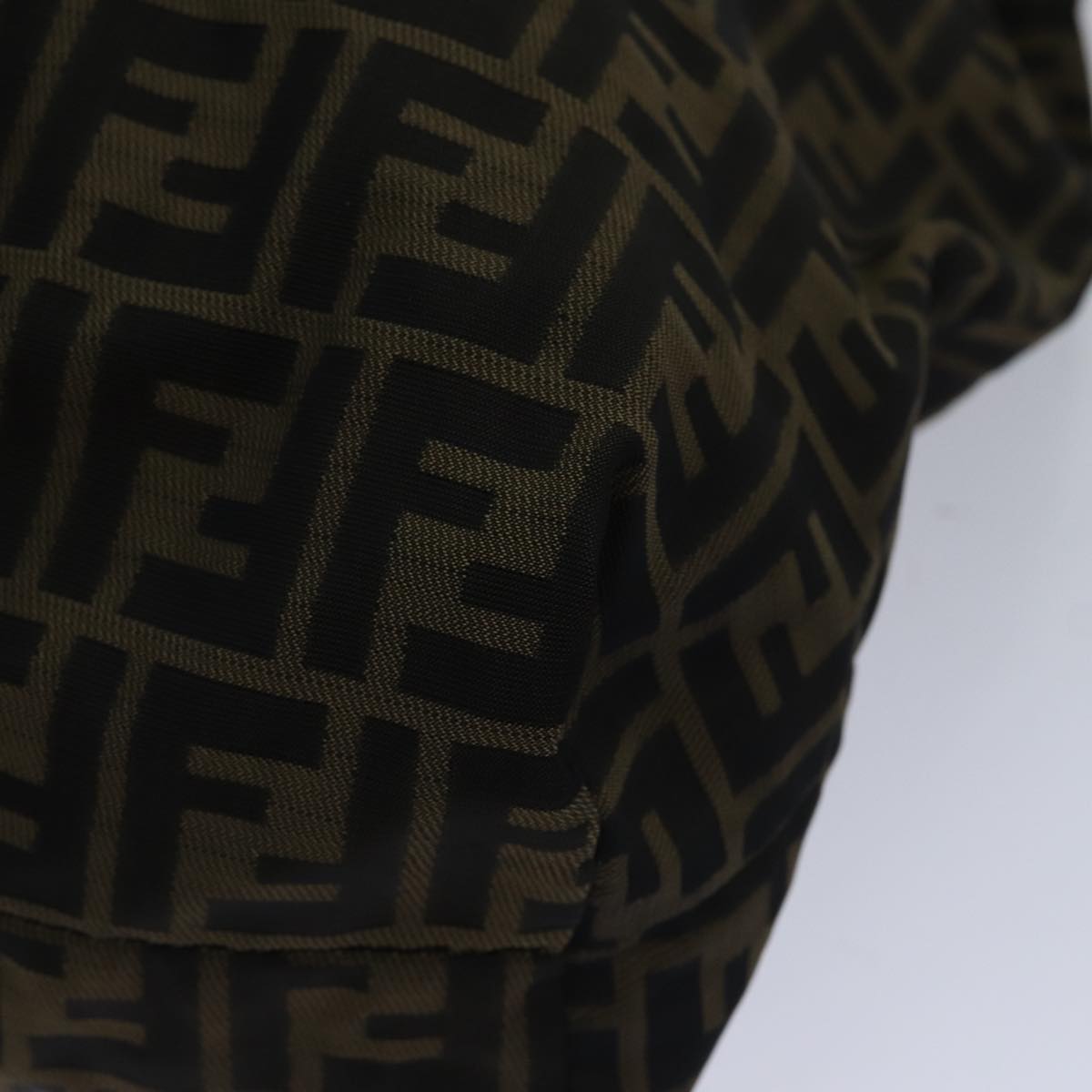 FENDI Zucca Canvas Tote Bag Brown Black gold ep5516