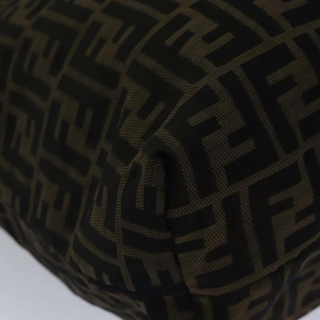 FENDI Zucca Canvas Tote Bag Brown Black gold ep5516