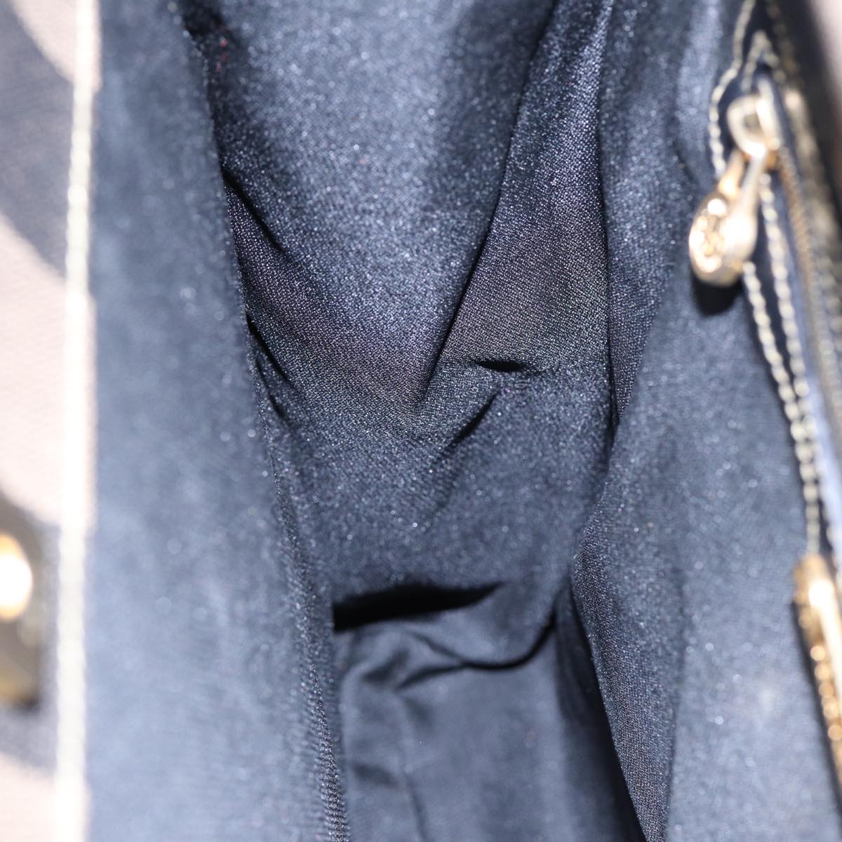 FENDI Pecan Canvas Tote Bag Brown Black gold ep5527