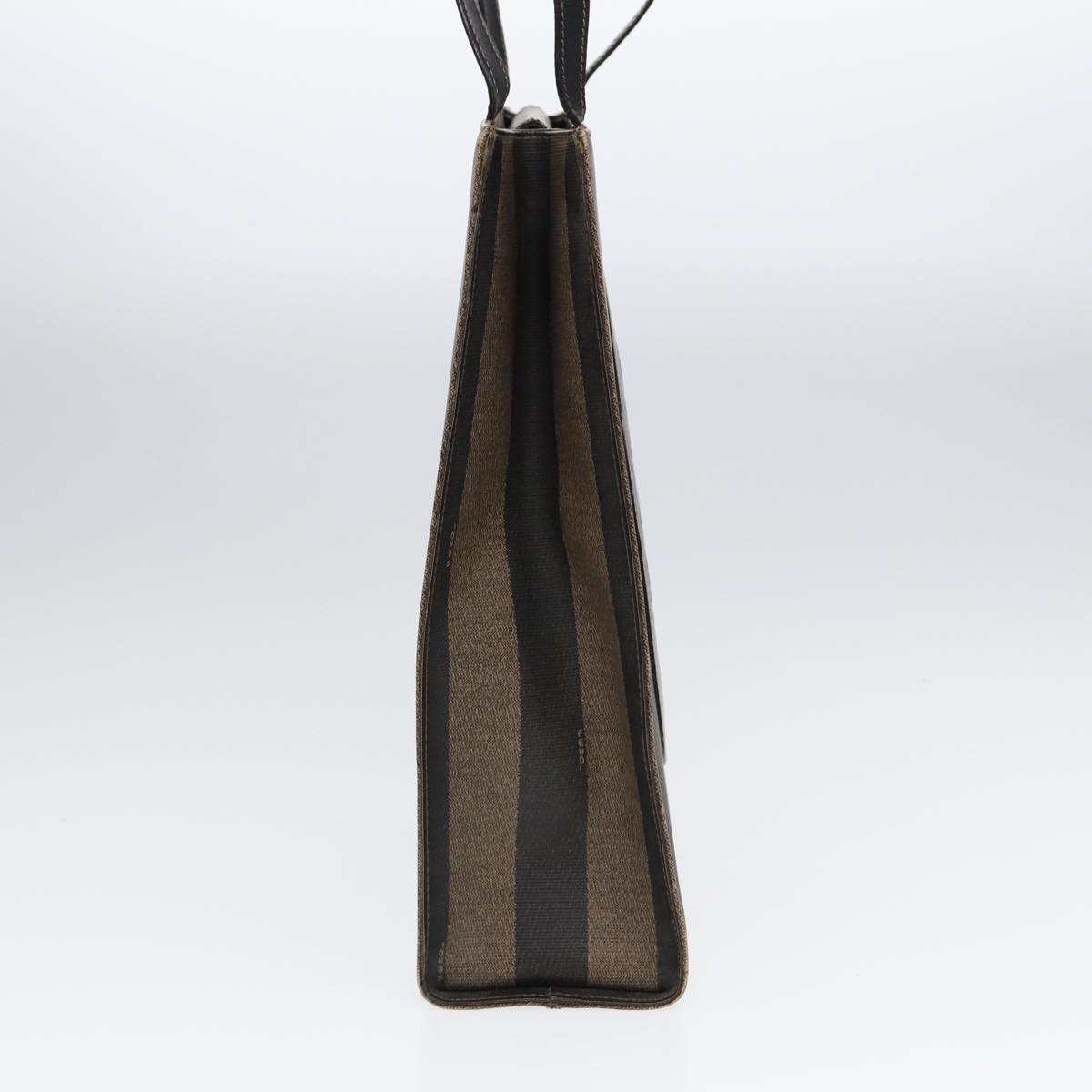 FENDI Pecan Canvas Tote Bag Brown Black gold ep5527